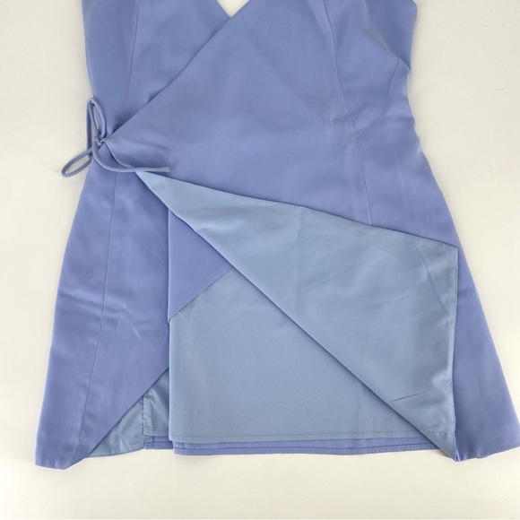 Superdown Luca Wrap Front Blue Dress NWT - Picture 9 of 12